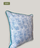 Zeenat Dual Pattern Linen Cushion Cover - House of Roya