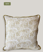Zeenat Dual Pattern Linen Cushion Cover - House of Roya