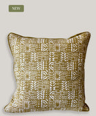 Zeenat Dual Pattern Linen Cushion Cover - House of Roya