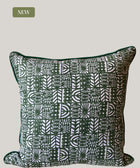 Zeenat Dual Pattern Linen Cushion Cover - House of Roya