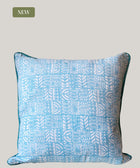 Zeenat Dual Pattern Linen Cushion Cover - House of Roya