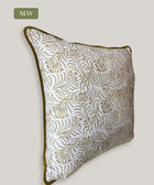 Zeenat Dual Pattern Linen Cushion Cover - House of Roya