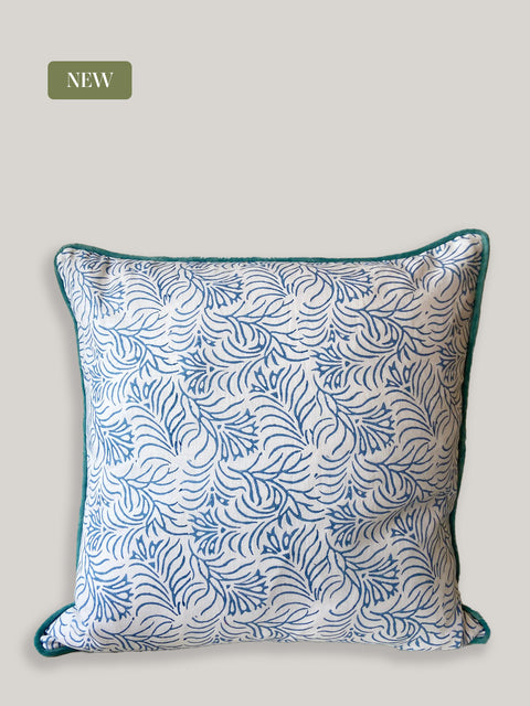 Zeenat Dual Pattern Linen Cushion Cover - House of Roya