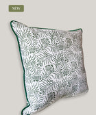 Zeenat Dual Pattern Linen Cushion Cover - House of Roya
