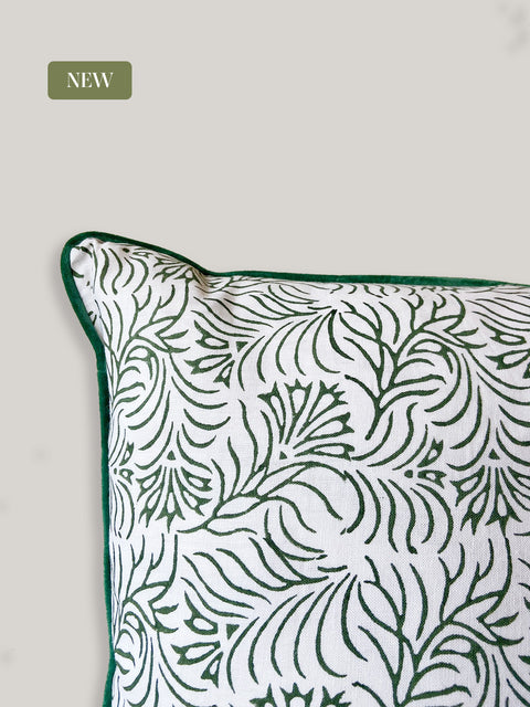 Zeenat Dual Pattern Linen Cushion Cover - House of Roya
