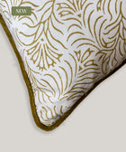 Zeenat Dual Pattern Linen Cushion Cover - House of Roya