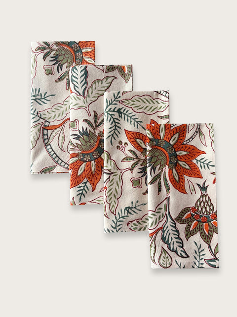 White Reverie Jaipuri Napkin - Single