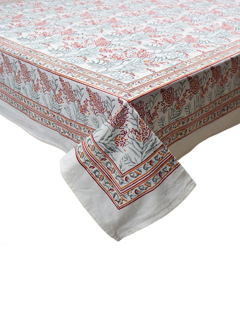 Red Tango Lily Jaipuri Tablecloth
