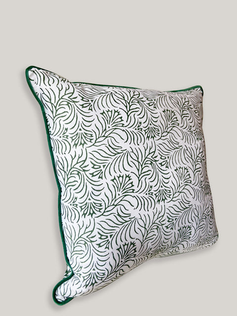 Zeenat Dual Pattern Linen Cushion Cover - House of Roya