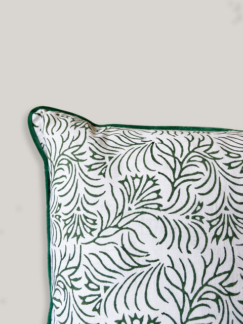 Zeenat Dual Pattern Linen Cushion Cover - House of Roya