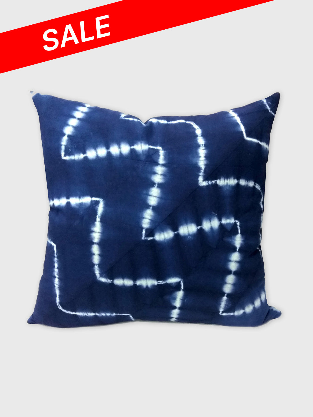 Zig Zag Pattern Hand Dyed Shibori Cushion Cover