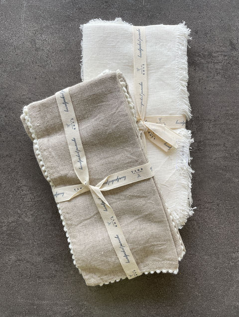 Carmel Pom Poms Napkins - Set of 4 - House of Roya