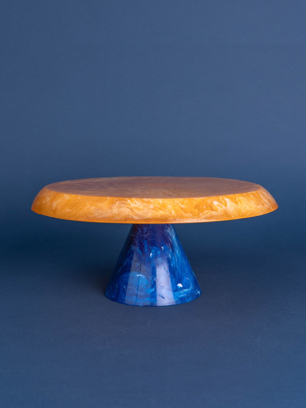 Mira Orange & Blue Resin Cake Stand